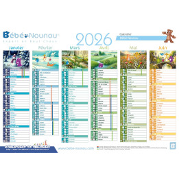 Calendrier Bébé Nounou 2026