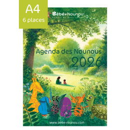 Agenda des Nounous 2026 grand format (6 enfants)